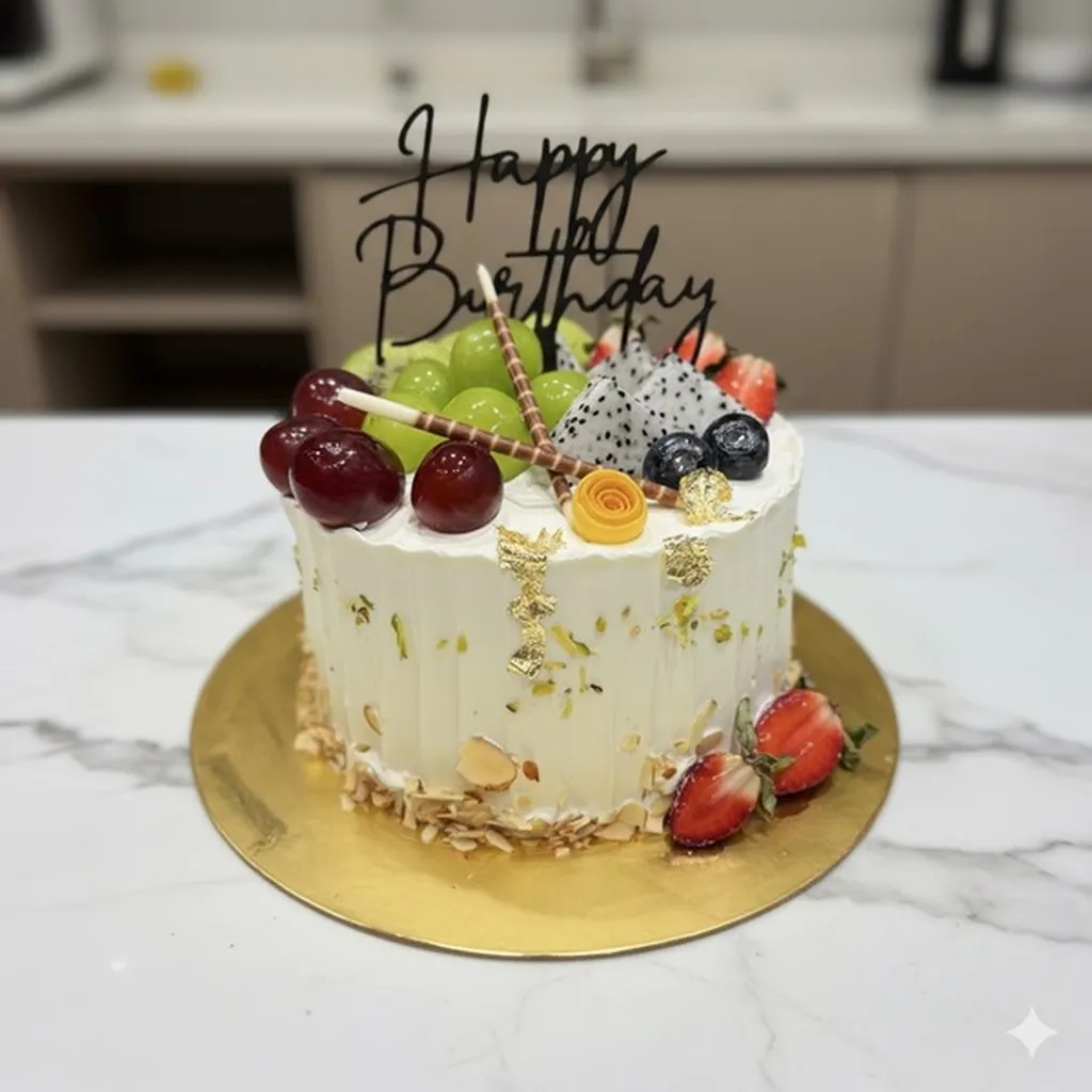 FLG111 Exotic Fresh Fruit Cake - Image 1