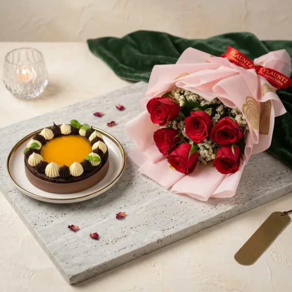 Cake & Rose's Bunch Combo