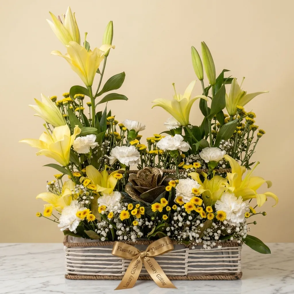 FLG20 Lille & Carnation in Basket - Image 1