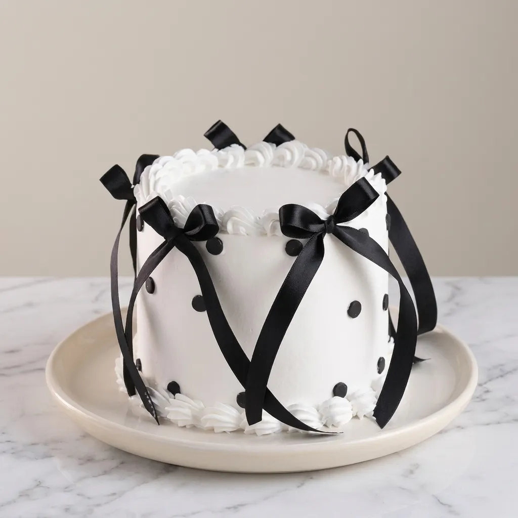 FLG229 Ribbion Theme Black Forest Cake - Image 1