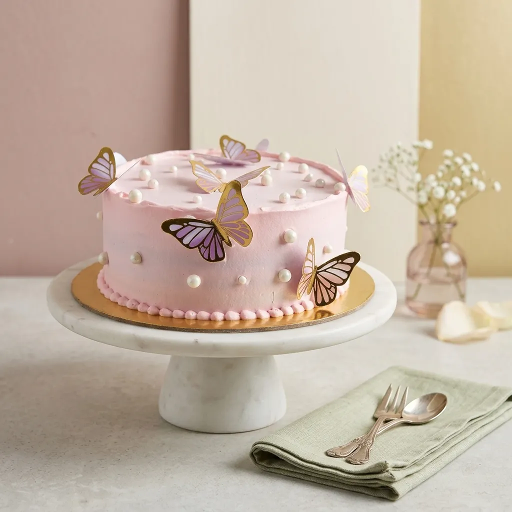 FLG246 Butterfly Theme Black forest cake - Image 1