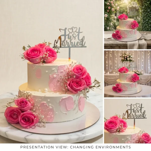 2- Tier Chocolate Cake with Rose's