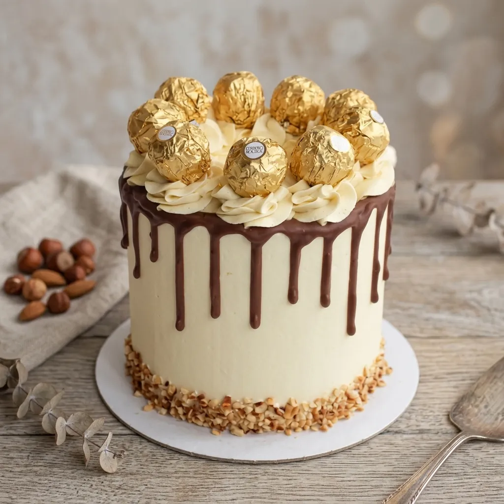 FLG265 Chocolate Cake Topped with Ferrero Rocher - Image 1