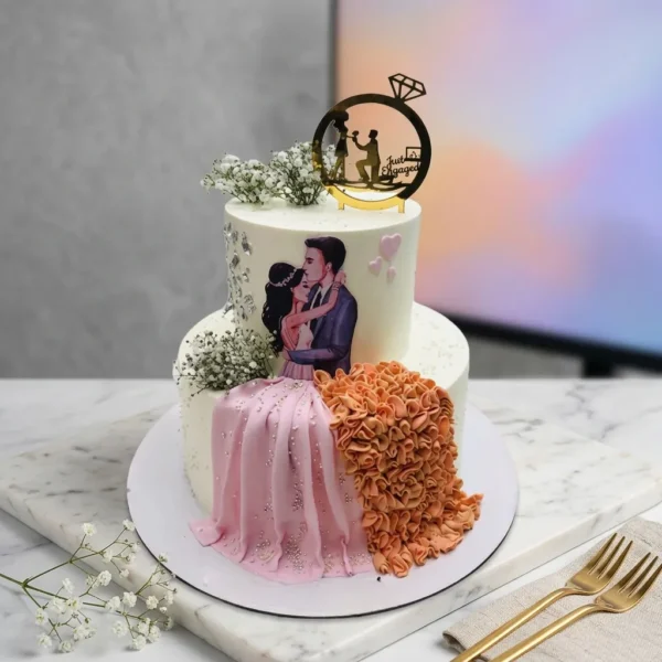 Bride & Groom Theme Cake