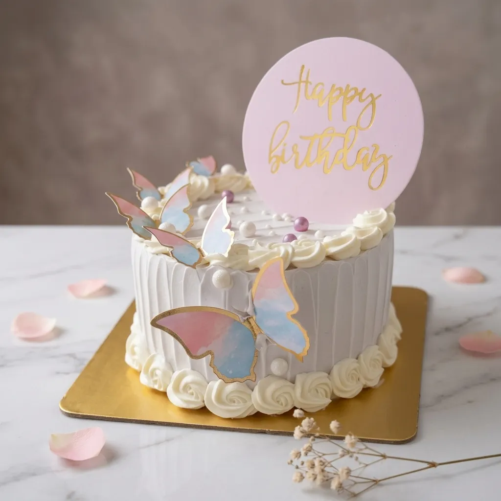FLG282 Chocolate cake with Butterfly - Image 1