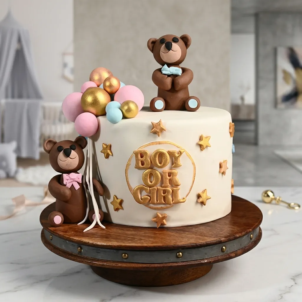 FLG288 Boy or Girl Baby Shower Cake - Image 1