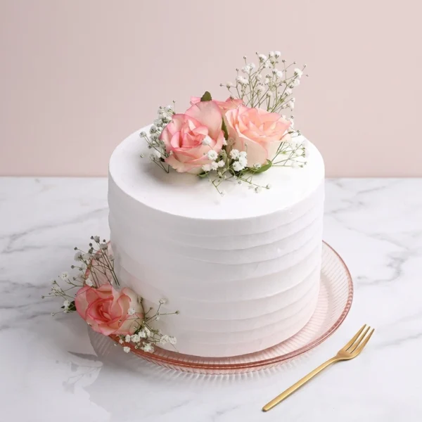 Chocolate Cake with Fresh Rose's