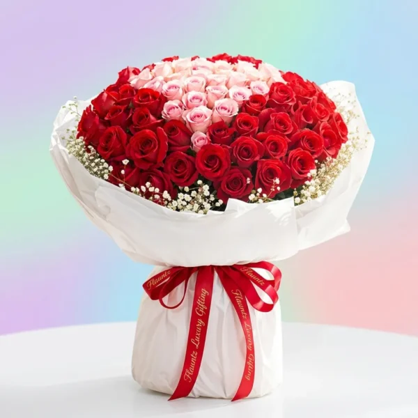 Red & Pink Rose Luxury Bunch