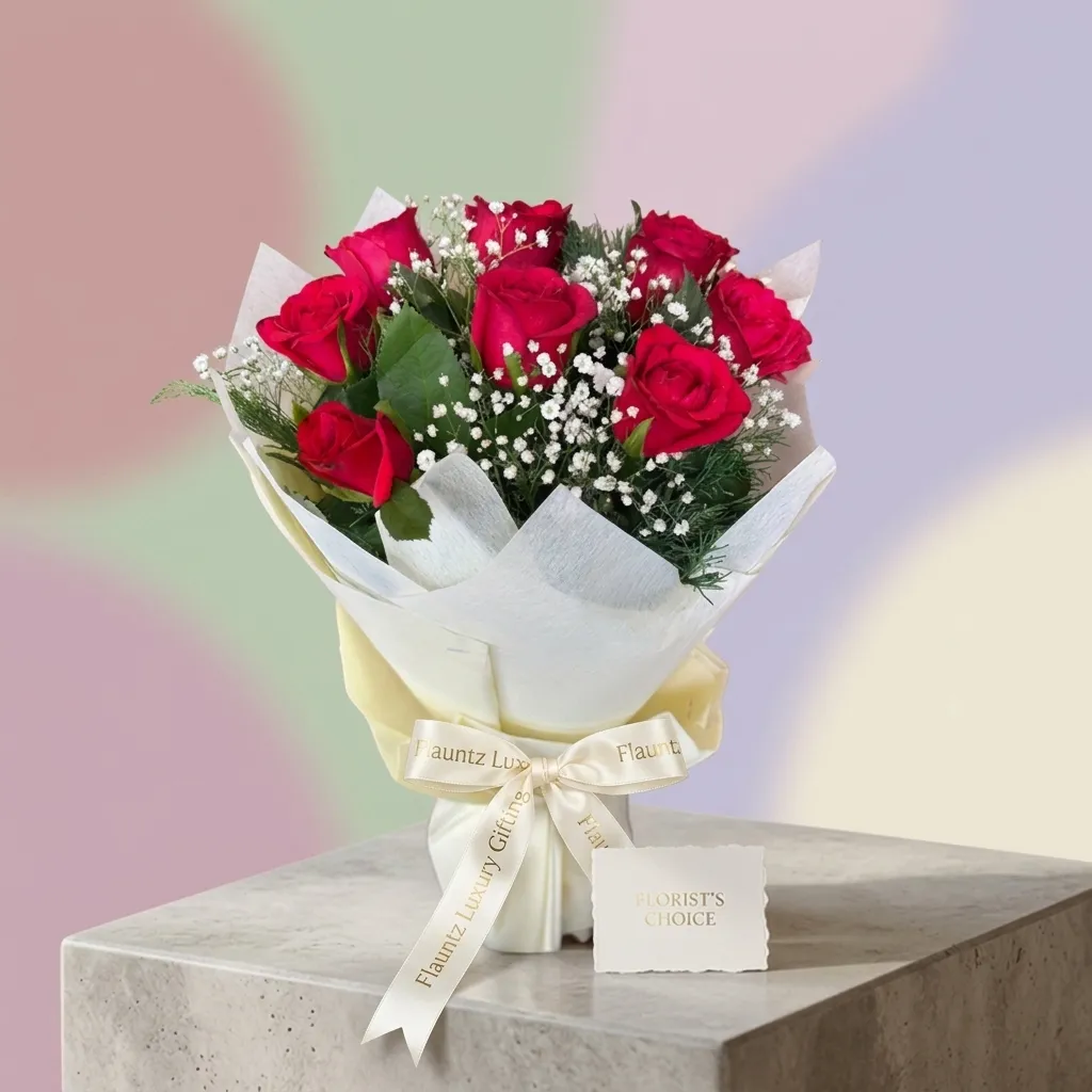 FLG48 Red Rose Bunch - Image 1