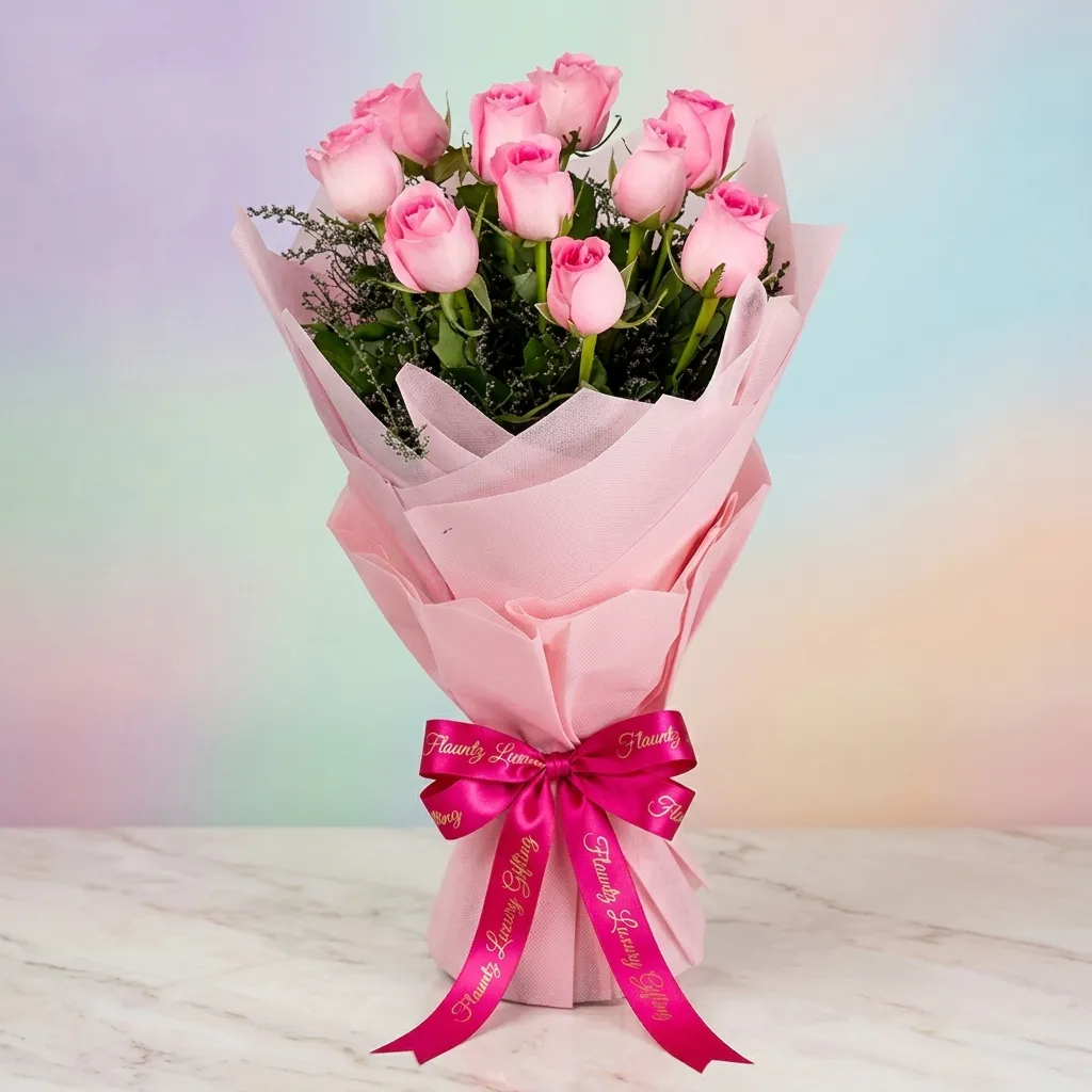 FLG55 Pink Rose PP Bunch - Image 1