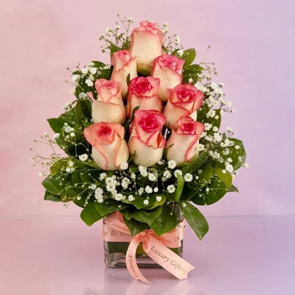 Emma Rose's in Glass Vase