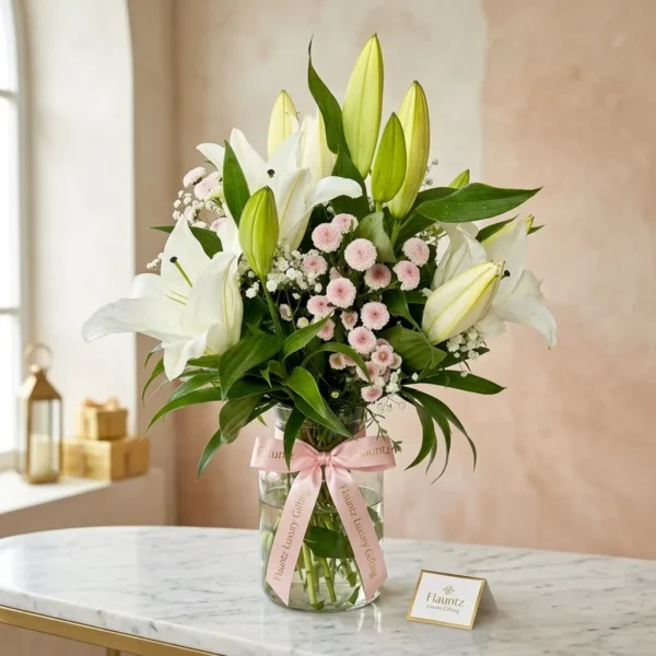 White Lille's in Vase