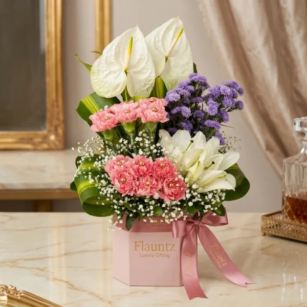 Carnation & Lille Mix Flower in Box