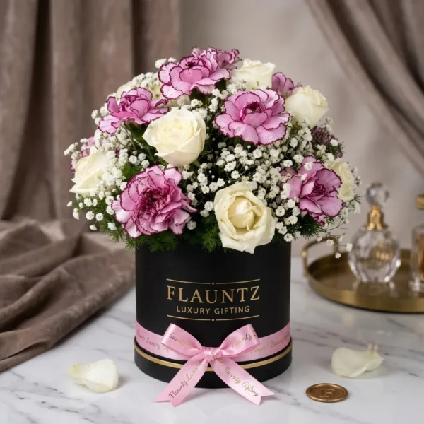 Rose's & Carnation in Box