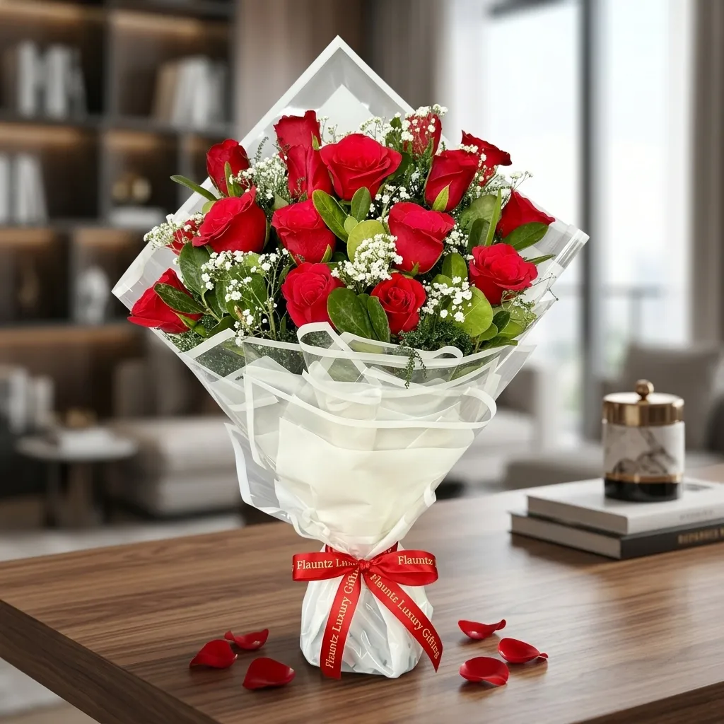 FLG70 Red Rose Bunch - Image 1