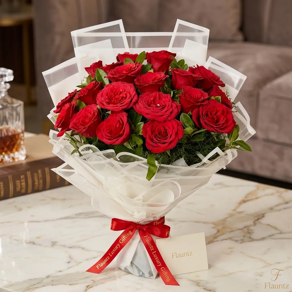 FLG72 Red Rose Bunch - Image 1