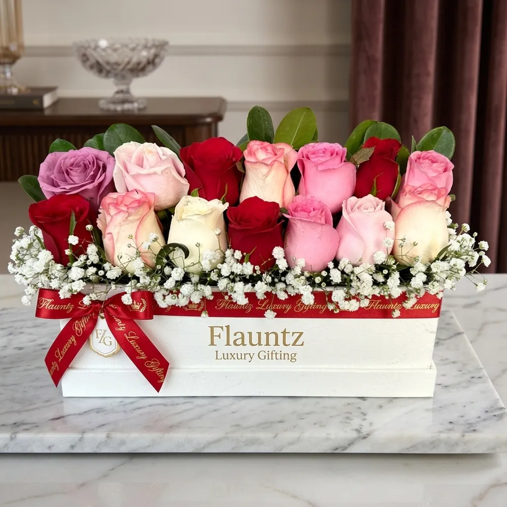 FLG76 Mix Rose's in Box - Image 1