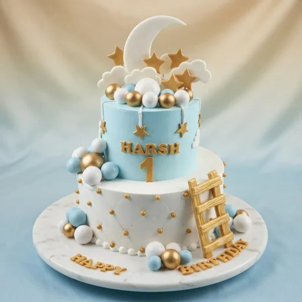 1st Bday 2-Tier Kid's Cake