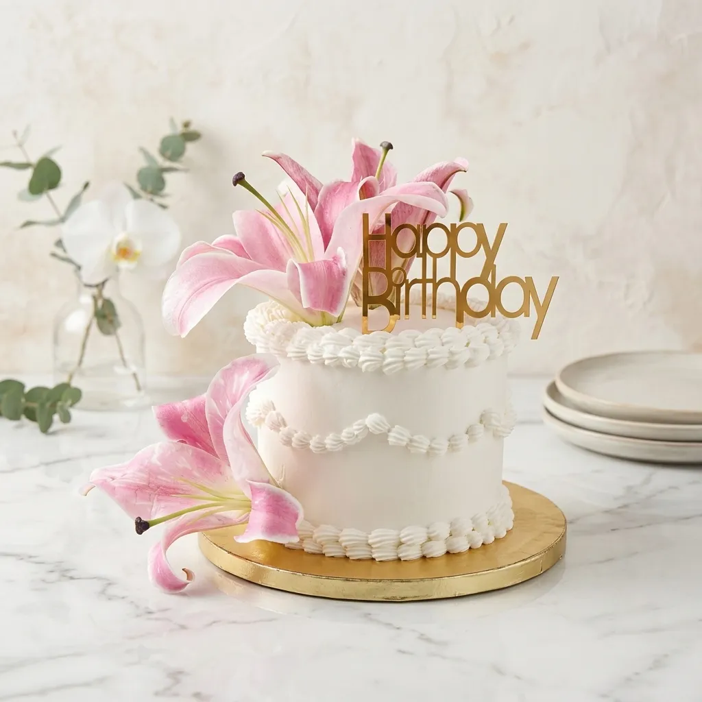 pr_14_Jul_2026_FLG154 Fresh Lilles Designer Butterscoth Cake - Image 1