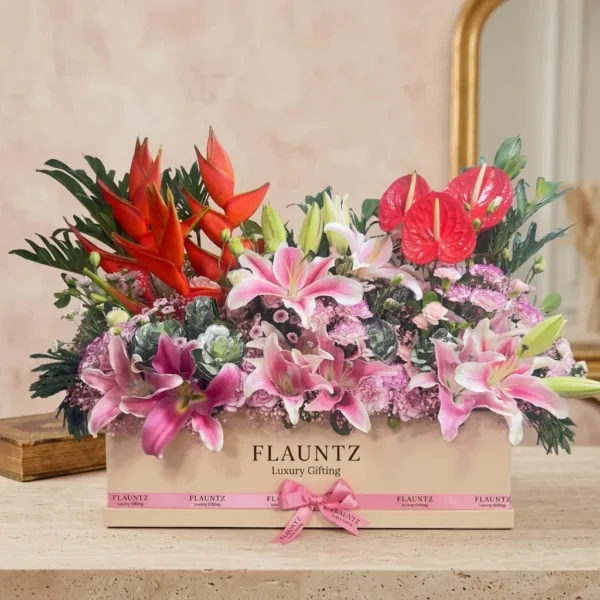 Luxury Box of Mix Exotic Fresh Flowers
