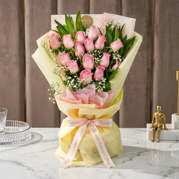 Purple Pink Rose Bunch