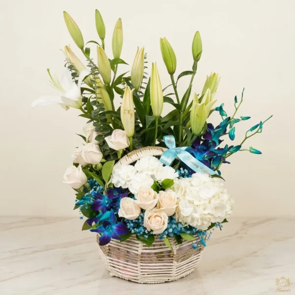 Elegant Mixed Flower Basket