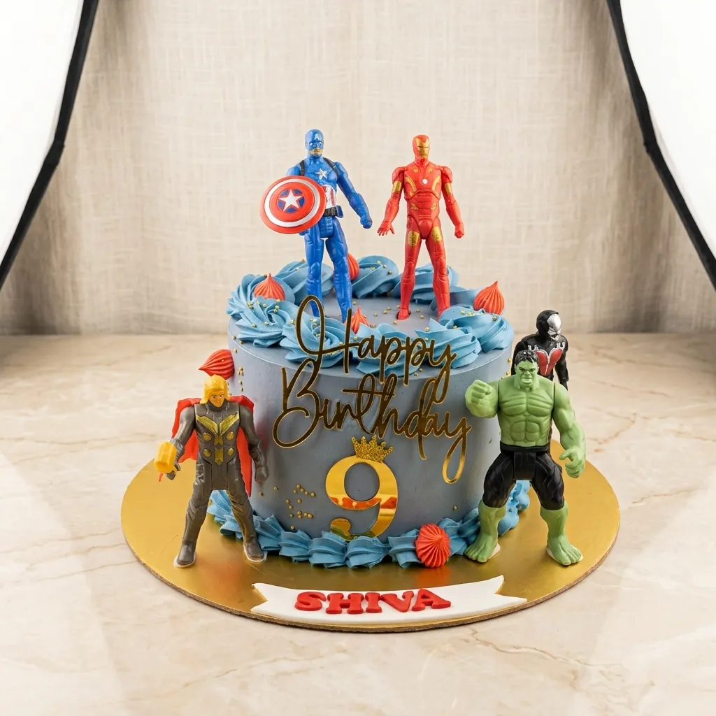 pr_10_Aug_2026_FLG372 Avengers Superhero Birthday Cake - Image 1