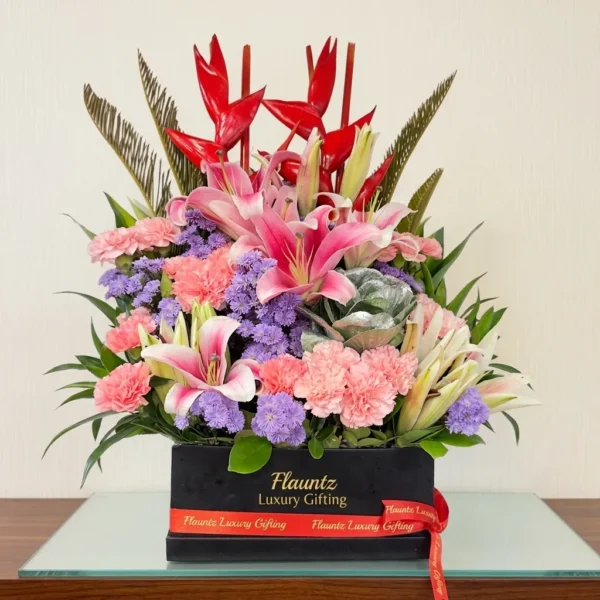 Vibrant Tropical Flower Box
