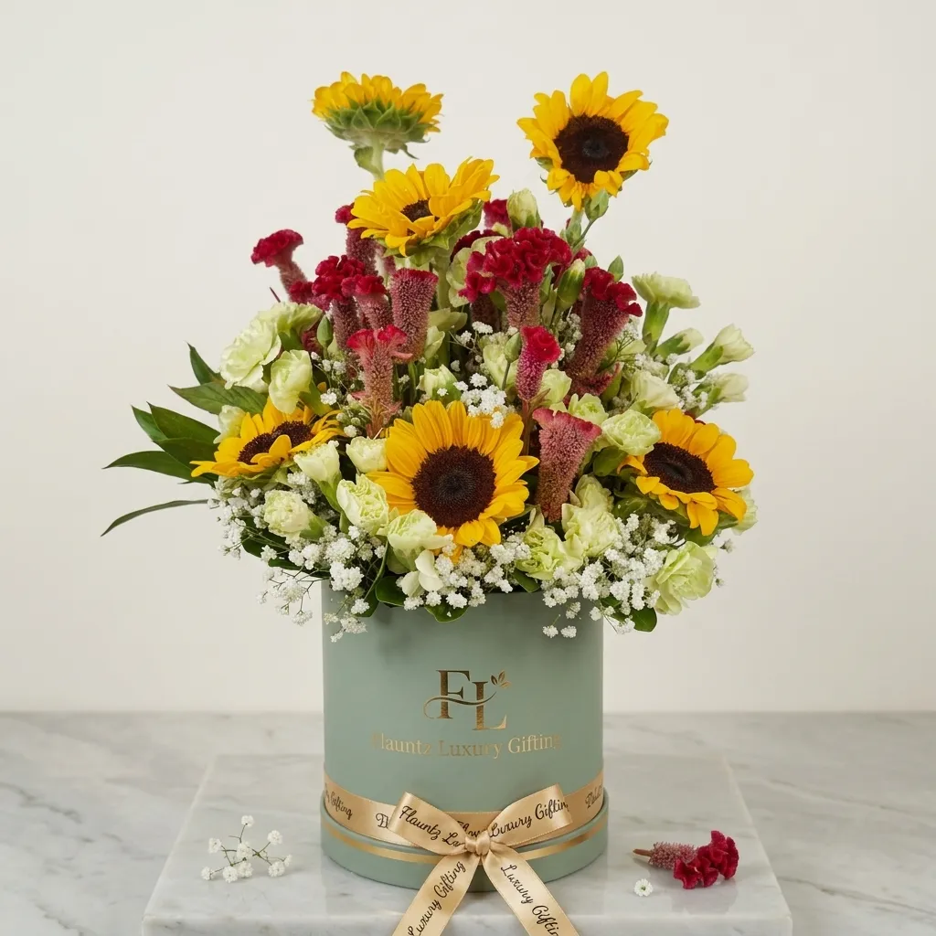 pr_10_Aug_2026_FLG382 Sunflower Floral Gift Box - Image 1