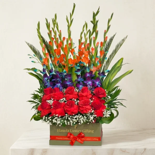 Vibrant Mixed Floral Arrangement Box