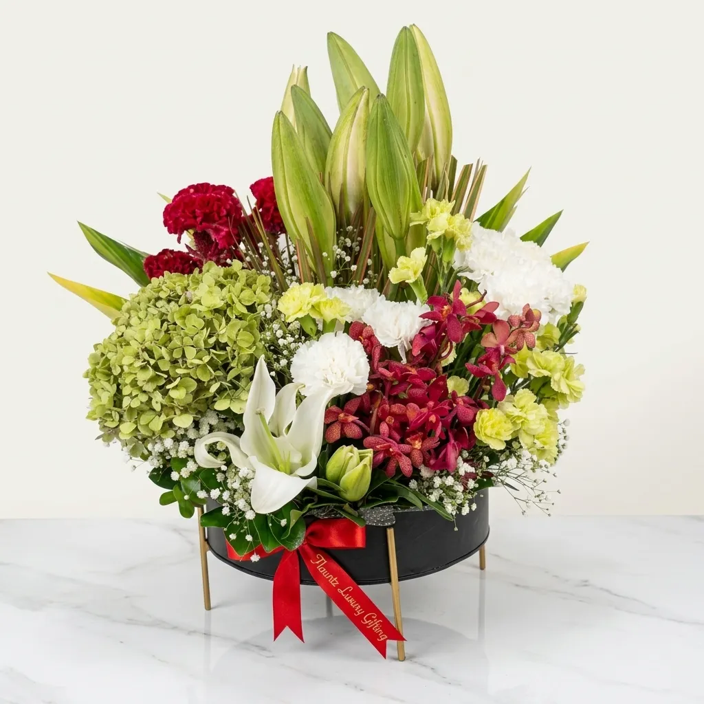 pr_25_Aug_2026_FLG412 Elegant Mixed Flower Stand - Image 1