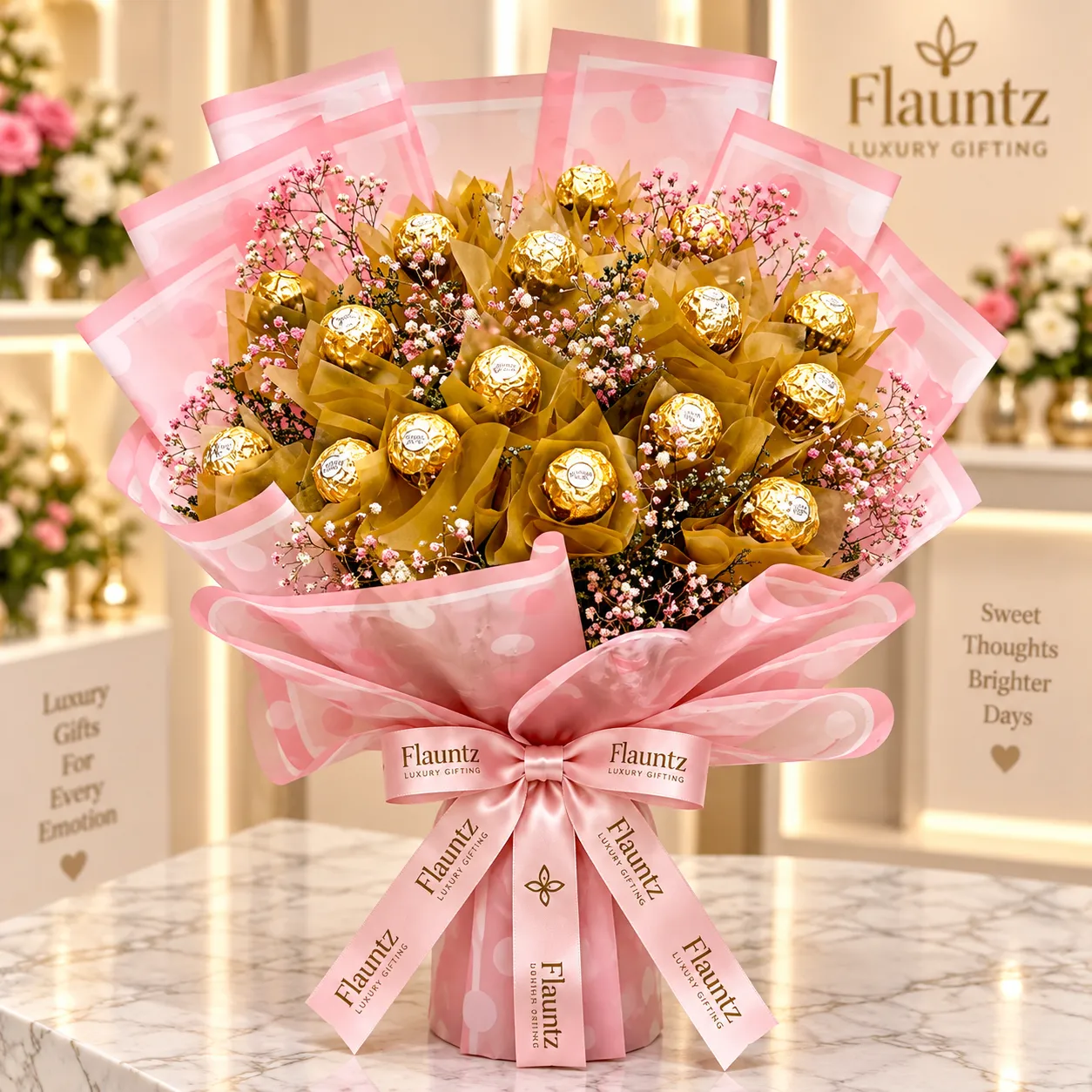 pr_21_Sep_2026_FLG431 Pink Ferrero Rocher Chocolate Bouquet - Image 1