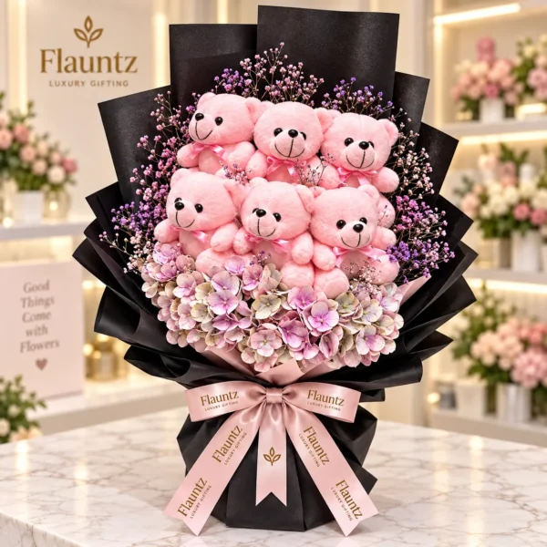 Pink Teddy Bear Bouquet