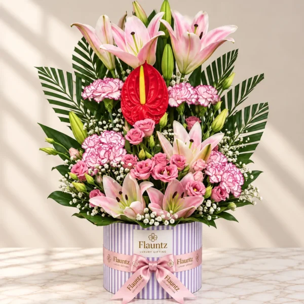 Luxury Multi Color Rose Flower Box