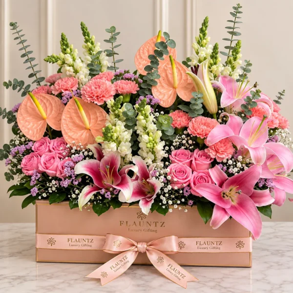 Luxury Pink Floral Gift Box