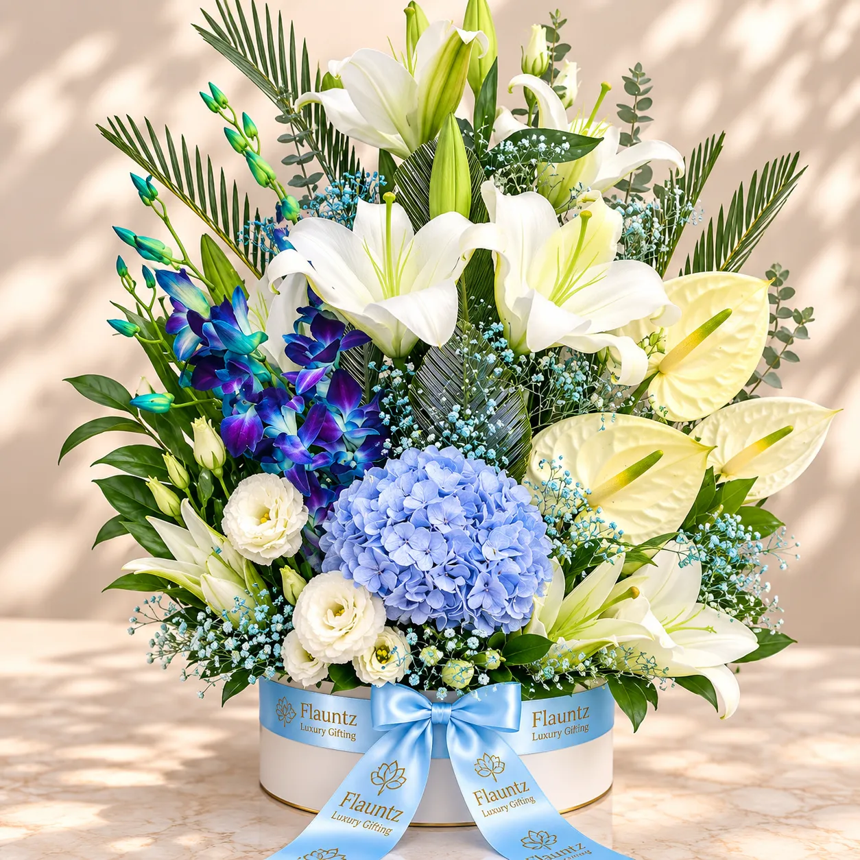 pr_30_Sep_2026_FLG464 Blue And White Flower Box - Image 1