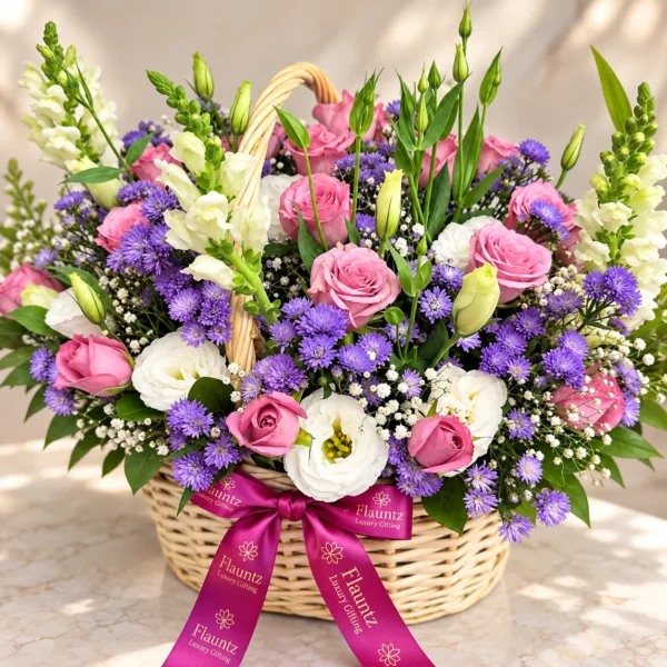 Elegant Floral Gift Basket