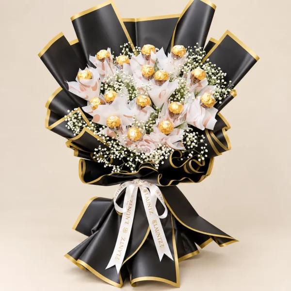 Black And Gold Chocolate Bouquet